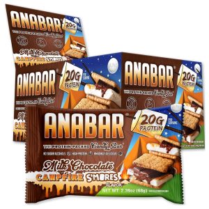 Anabar Protein Packed Candy Bar - 12 Bars, Milk Chocolate Campfire S'mores