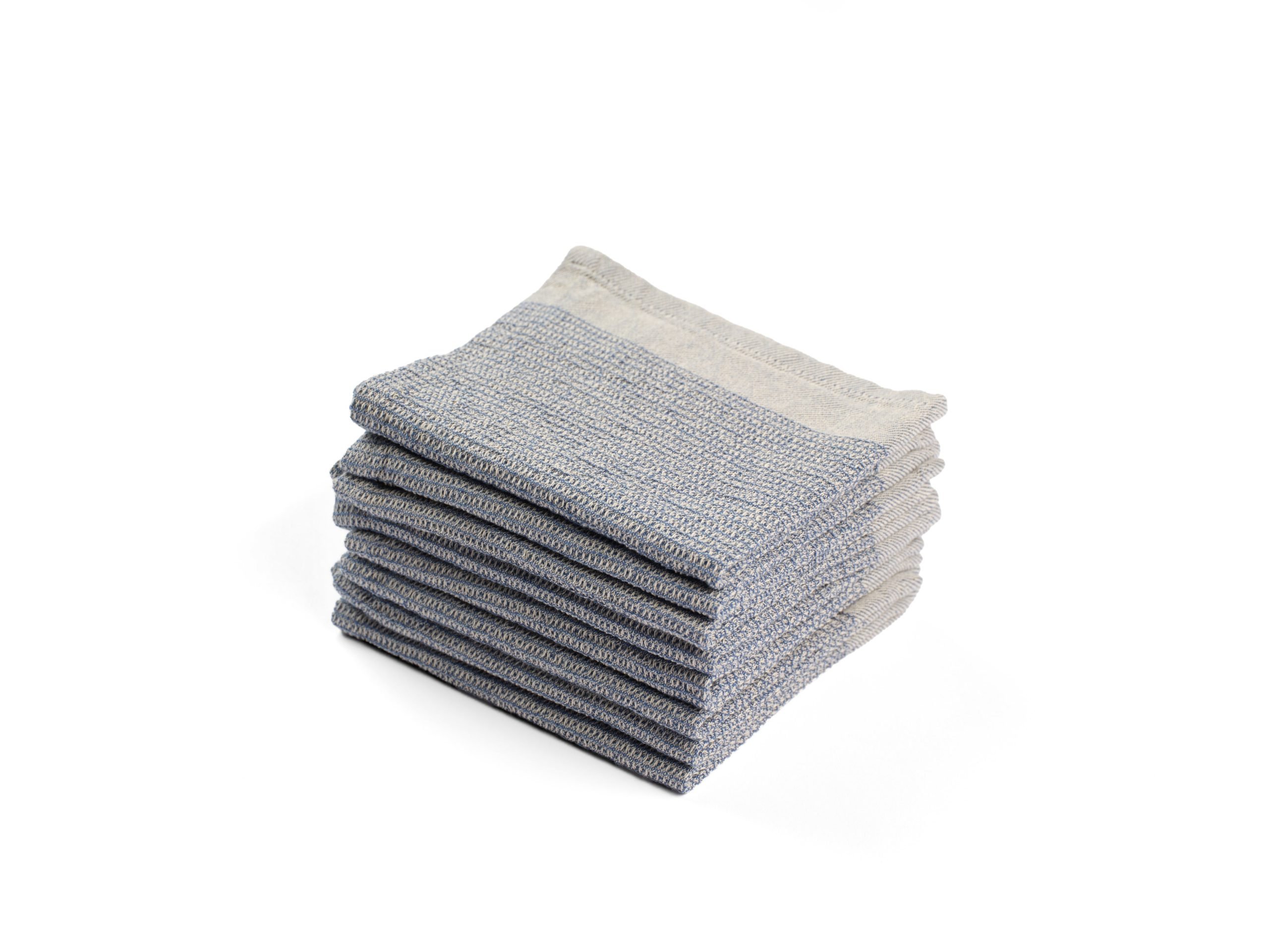 Waffle Weave Wash Cloths - Set of 8 - Blue